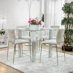 RICHFIELD II 5PC SETS COUNTER HT. TABLE  + 4 COUNTER HT. CHAIR (2/BOX) Silver