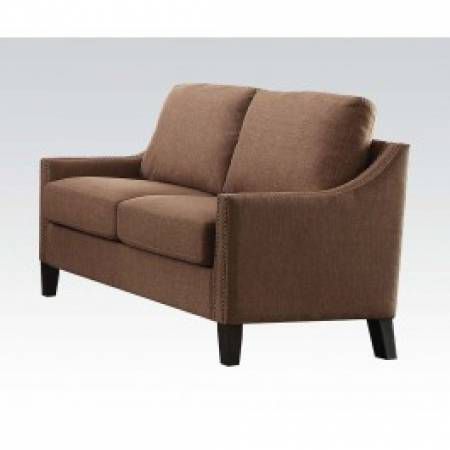 BROWN FABRIC LOVESEAT 53766