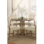 VELTRY Round Pedestal Dining Table natural tone