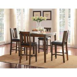 Delmar 5- Piece Pack Counter Height Dining Set - Burnish Finish