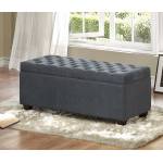 Colusa Lift-Top Storage Bench - Neutral Grey Fabric