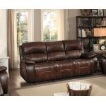 Mahala Double Reclining Sofa - Brown Top Grain Leather Match