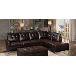 Barrington Sectional Sofa - Brown Bi-Cast Vinyl (2PC)