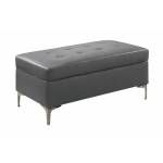 Barrington Ottoman Gray Bi-Cast Vinyl