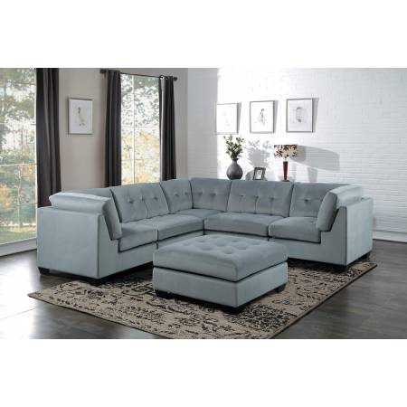 Savarin Sectional Sofa Set - Light Gray Fabric