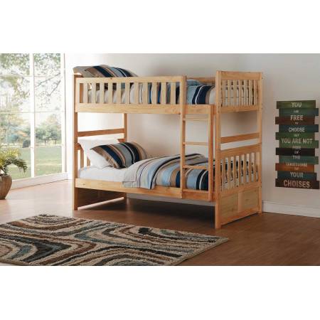 Bartly Full over Full Bunk Bed - Natural Pine