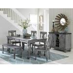 Fulbright Rectangular Dining Set - Weathered Gray Rub Through Finish