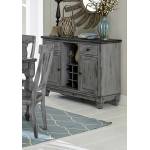 Fulbright Server - Weathered Gray Rub Through Finish