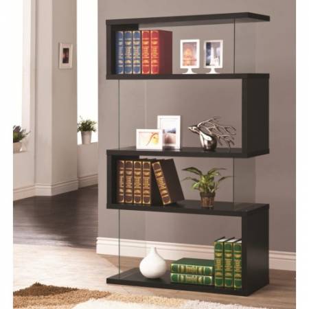 Bookcases Asymmetrical Snaking Bookshelf