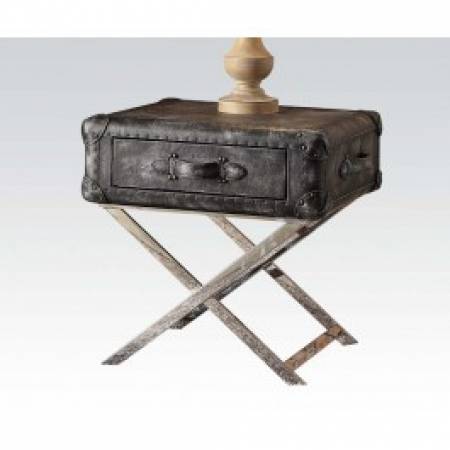 83554 PEWTER END TABLE