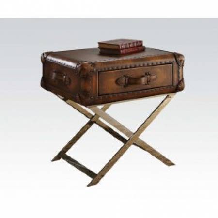 83556 ANTIQUE BROWN END TABLE