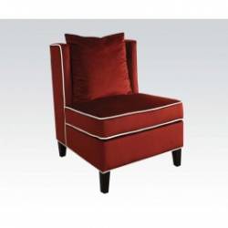 59572 BURGUNDY ACCENT CHAIR