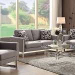 Stellan Modern Loveseat with Stainless Steel Arm