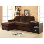 PHELPS Reversible Sofa Chaise Chocolate