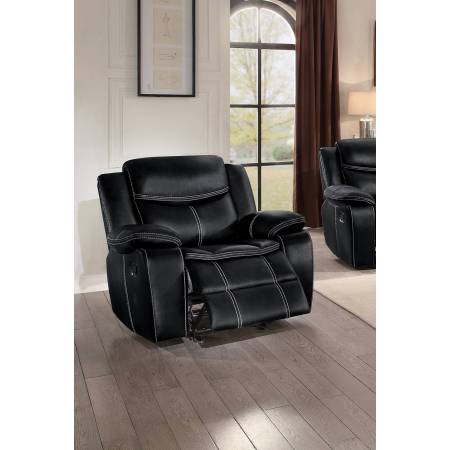 BASTROP Glider Reclining Chair Black