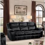 BASTROP Double Reclining Sofa Black