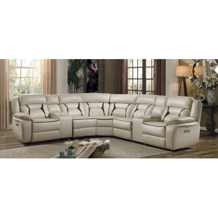 AMITE Power Sectional Sofa Group 6 Pc SetBeige