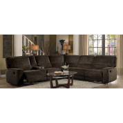 SHREVEPORT Sectional Sofa Group 6 Pc Set Brown