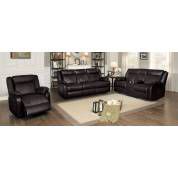 JUDE Sofa Group 3 Pc set Dark Brown