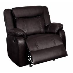 JUDE Glider Reclining Chair Dark Brown