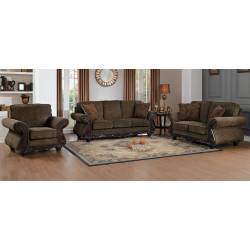 MANDEVILLE Sofa Group 3 Pc set Brown