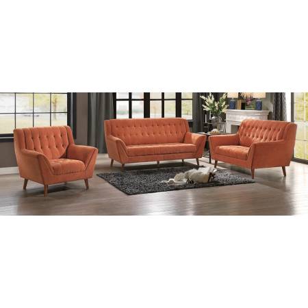 ERATH Sofa Group 3 Pc set Orange