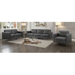 BREAUX Sofa Group 3 Pc Grey