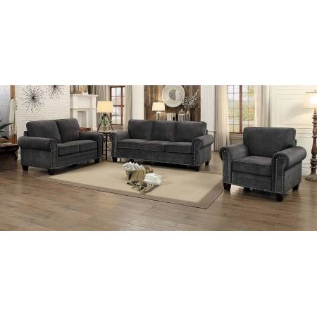 CORNELIA Sofa Group 3 Pc Dark Grey