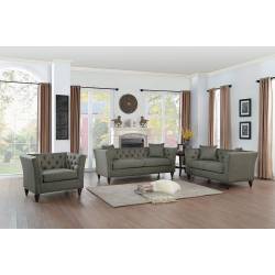 Marceau Sofa Set 2 pc - Brown-Gray Fabric