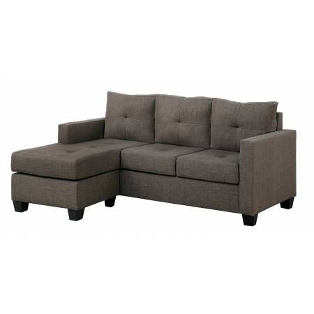 PHELPS Reversible Sofa Chaise Brownish gray