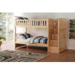 BARTLY Bunk Bed with Reversible Step Storage Pine
