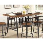 SELBYVILLE Counter Height Table, Glass Insert Cherry