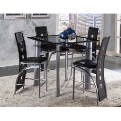 SONA Counter Height Group 7 Pc Dining set Silver