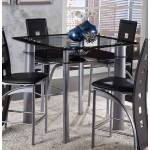 SONA Counter Height Table, Glass Top Silver