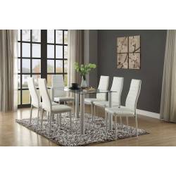 FLORIAN Group 7 Pc Dining set White