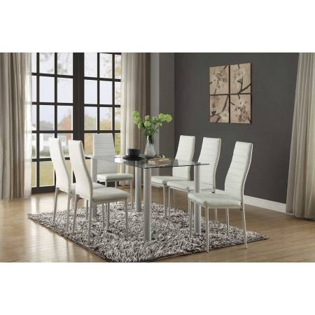 FLORIAN Group 7 Pc Dining set White