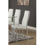 FLORIAN Side Chair, White Bi-Cast Vinyl White