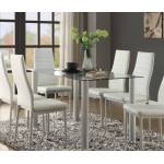 FLORIAN Dining Table Glass Top White