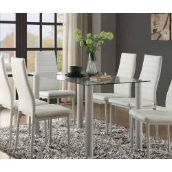 FLORIAN Dining Table Glass Top White