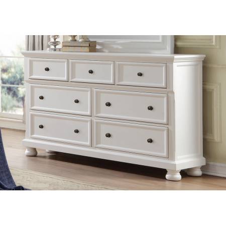 LAURELIN Dresser with Hidden Drawer White