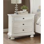 LAURELIN Night Stand with Hidden Drawer White
