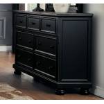 LAURELIN Dresser with Hidden Drawer Black