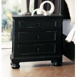 LAURELIN Night Stand with Hidden Drawer Black