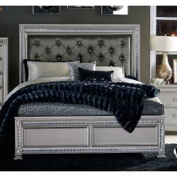 BEVELLE California King Bed Silver