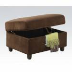 CHOCOLATE OTTOMAN W/STORAGE