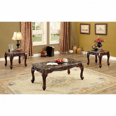 LECHESTER 3 PC. TABLE SET Brown
