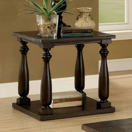 LUAN END TABLE Dark Walnut