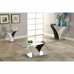 SLOANE 3PC SETS SOFA TABLE +End Table + Coffee Table White/Dark Gray