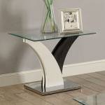 SLOANE END TABLE White/Dark Gray