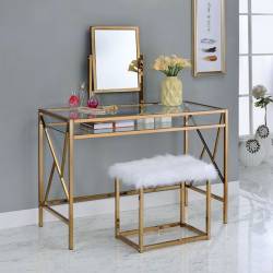 LISMORE VANITY W/ STOOL Champagne